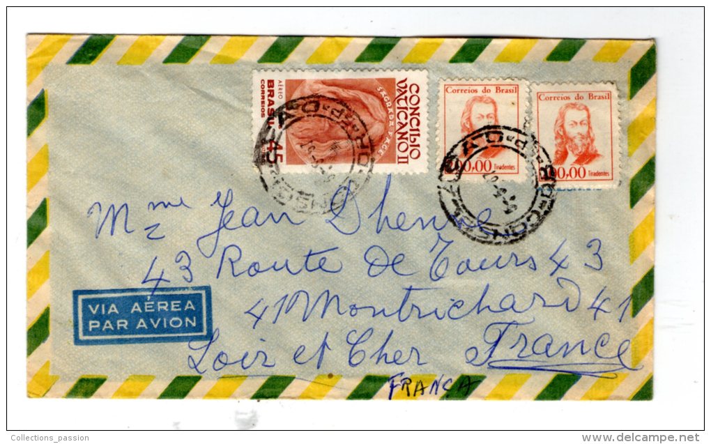 Lettre , BRASIL ,  Via Aéra - Storia Postale