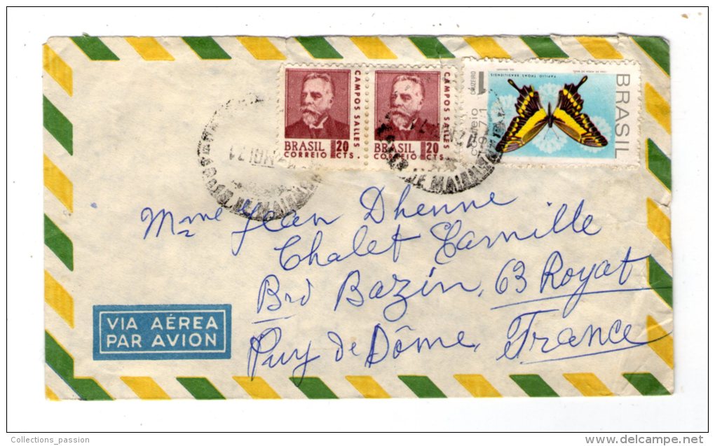 Lettre , BRASIL ,  Via Aéra - Cartas & Documentos