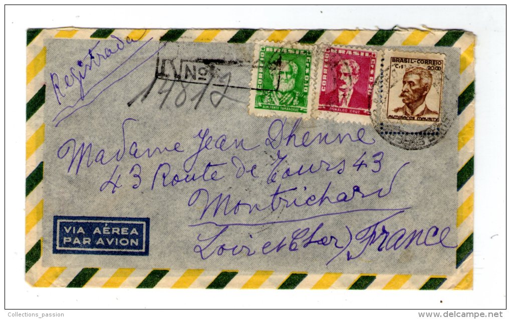 Lettre , BRASIL ,  Via Aéra , 1957 - Covers & Documents
