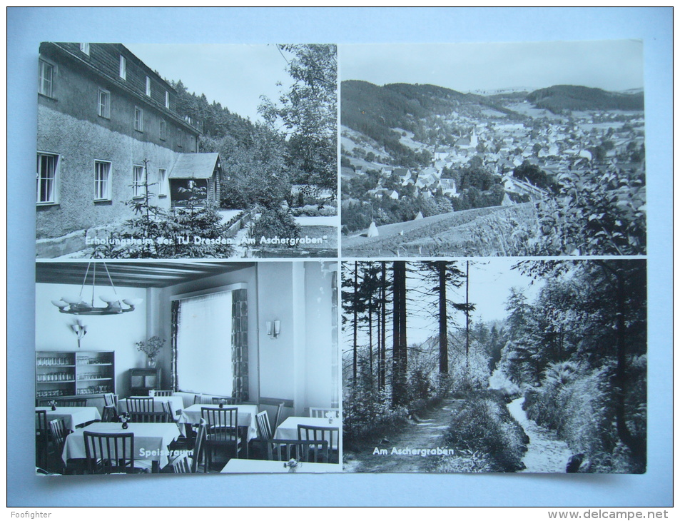 Germany: Geising (Osterzgeb.) Panorama, Erholungsheim Der TU Dresden "Am Aschergraben" Interieur - 1970s Unused - Geising