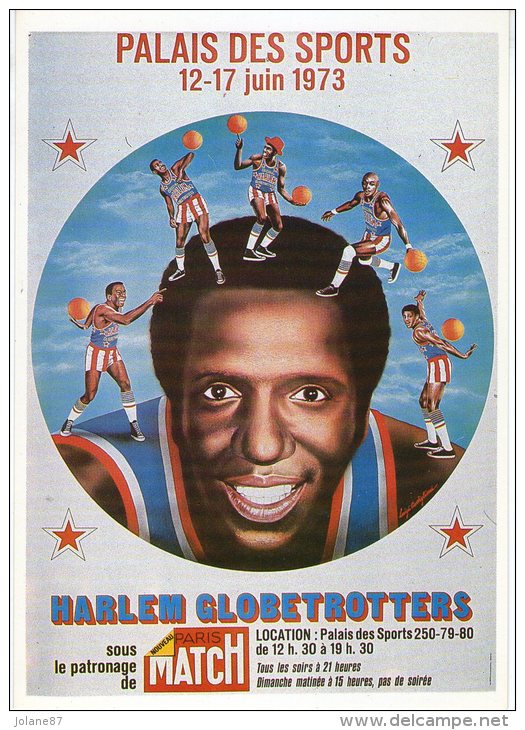 CPM    HARLEM GLOBETROTTERS     PALAIS DES SPORTS 1973 - Baloncesto