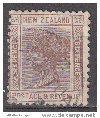 New Zealand    Scott No.  65  Used   Year  1882 - Gebraucht