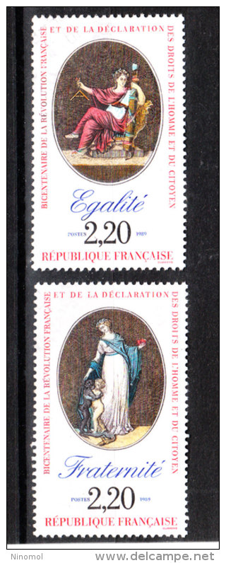 Francia   -   1989.  Egalité  E  Fraternité - Rivoluzione Francese