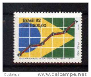 Brasil 1992 ** YT2102 Programa Brasilero De Calidad Y Productividad. Gráfico Sobre Bandera.Brazilian Quality And Product - Other & Unclassified