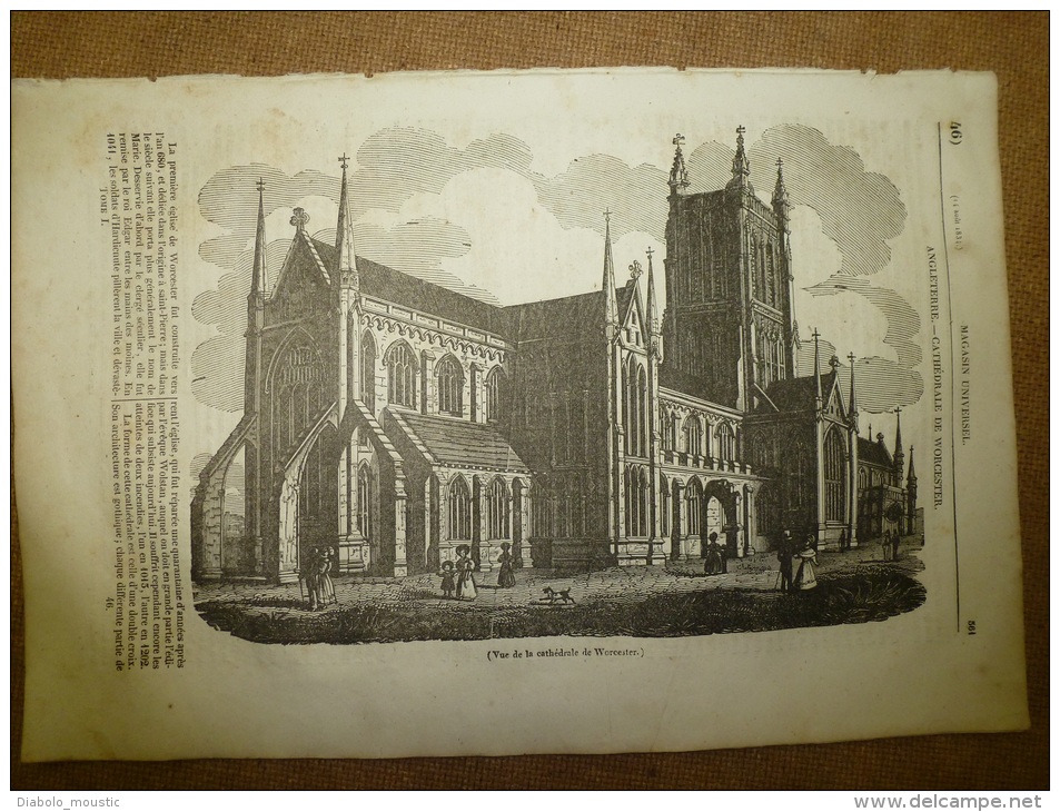 14 Août 1834 MAGASIN UNIVERSEL: Cath. WORCESTER; Histoire De La Vigne; St LOUIS; La Mer, Sel Et Plantes;Edmond SPENCER - 1800 - 1849