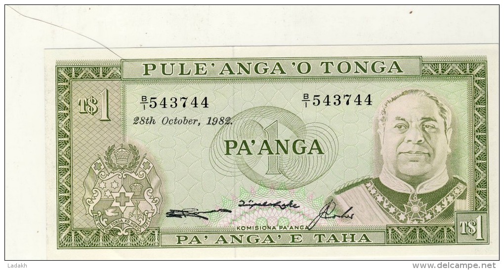 BILLET # TONGA # 1 PA ' ANGA # 1982 # PICK 14  # NEUF  # - Tonga