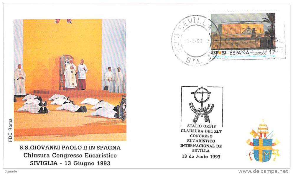 ESPAGNE   CATHOLIQUE VOYAGE  PAPE  JEAN PAUL II   Pope John Paul II Papst Johannes Paul II  PAPA Jonas Paulius II - Briefe U. Dokumente