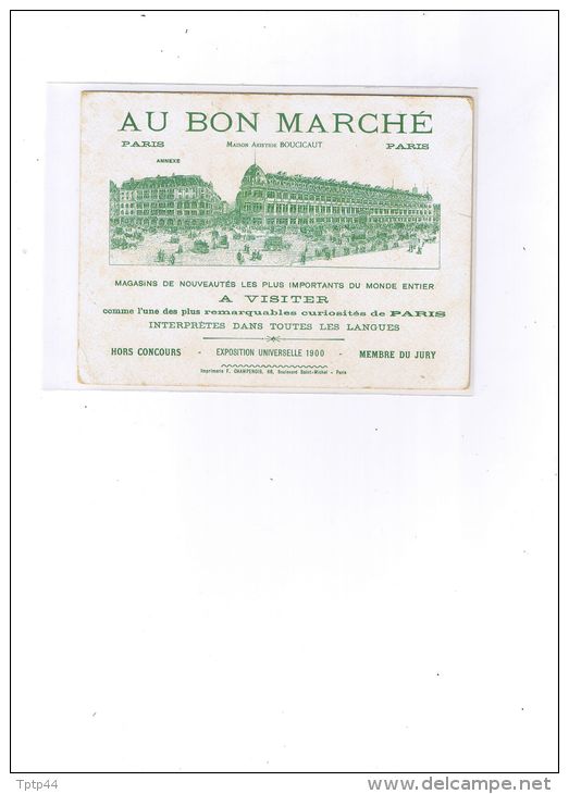 Publicité "AU BON MARCHE" - PARIS  - Format 15x11,2 Cms  +  Illustration Au Verso "Le Chien Savant" De BENJAMIN RABIER - Rabier, B.