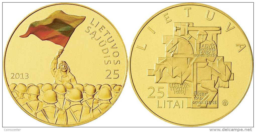 Lithuania 25 Litai 2013 "Establishment Of The Lithuanian S&#261;j&#363;dis" PROOF-LIKE - Litauen