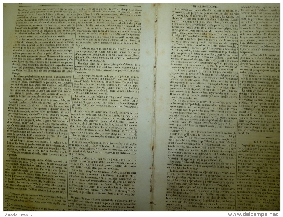 4 Sept. 1834 MAGASIN UNIVERSEL: Cathédrale De MILAN; Les Astrologues; La Bécasse; Pierre Mignard; Les Kurdes - 1800 - 1849