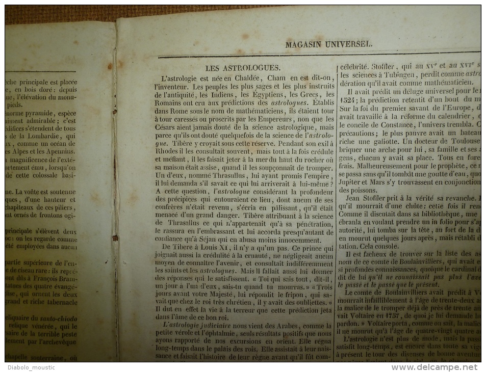 4 Sept. 1834 MAGASIN UNIVERSEL: Cathédrale De MILAN; Les Astrologues; La Bécasse; Pierre Mignard; Les Kurdes - 1800 - 1849