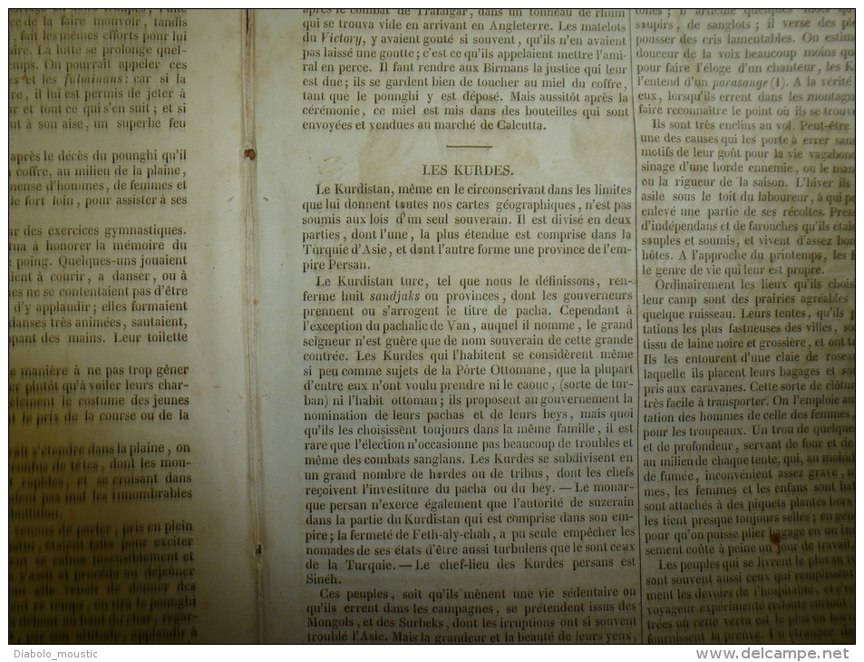 4 Sept. 1834 MAGASIN UNIVERSEL: Cathédrale De MILAN; Les Astrologues; La Bécasse; Pierre Mignard; Les Kurdes - 1800 - 1849