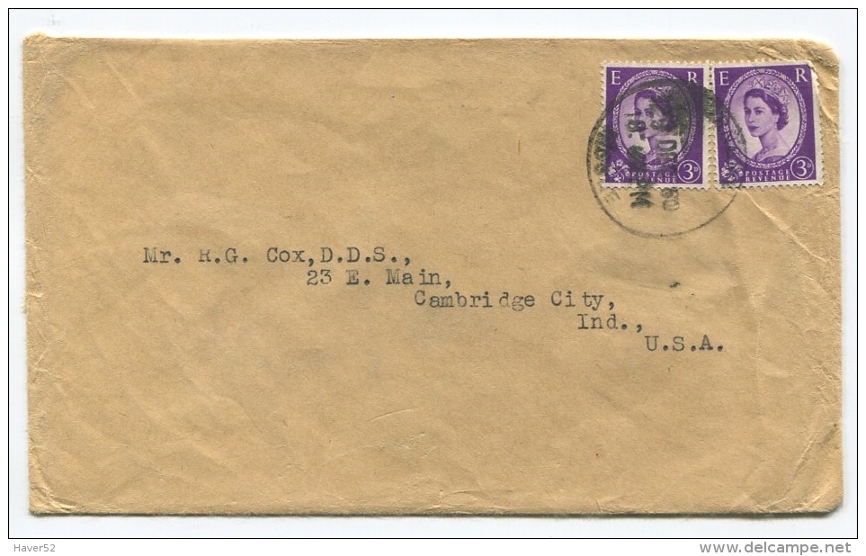 Incomming  Letter 1960 From England) To Cambridge City ( Indiana) - See  Scan - 1941-60