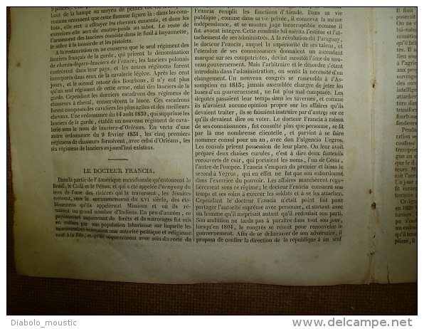 11 Sept. 1834 MAGASIN UNIVERSEL: Metz; Origine Voiture;Peintre Salvator Rosa D'Arenella; Lanciers;Docteur Francia; BOA - 1800 - 1849