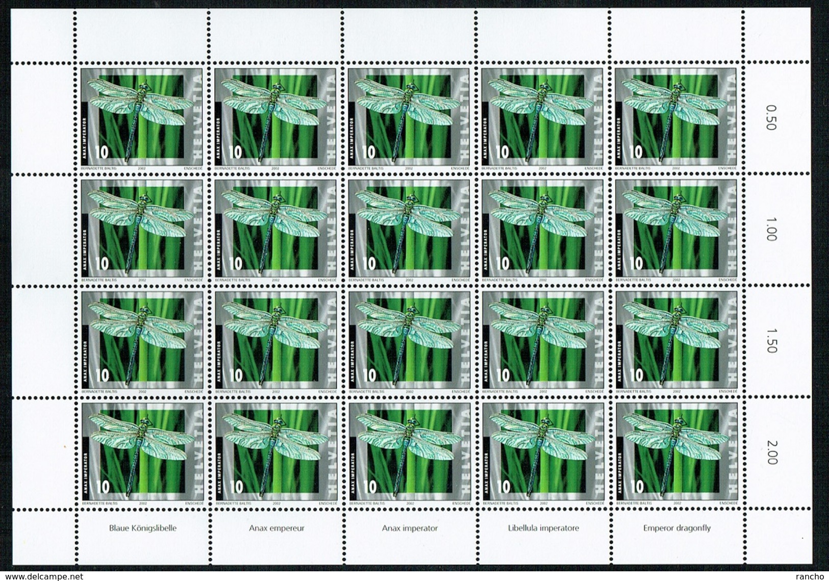 ** PLANCHE 2002 COLLECTION TIMBRES NEUFS AVEC GOMME C/.S.B.K. Nr1061. Y&TELLIER Nr:1727. MICHEL Nr:1802. ** - Neufs