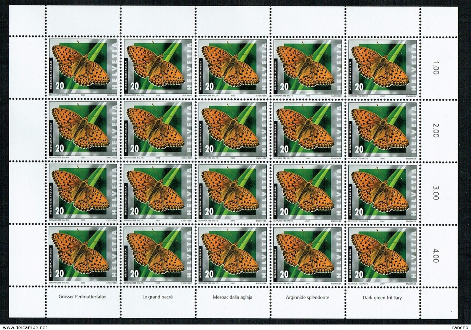 ** PLANCHE 2002 COLLECTION TIMBRES NEUFS AVEC GOMME C/.S.B.K. Nr:1062. Y&TELLIER Nr:1728. MICHEL Nr:1803. ** - Nuevos