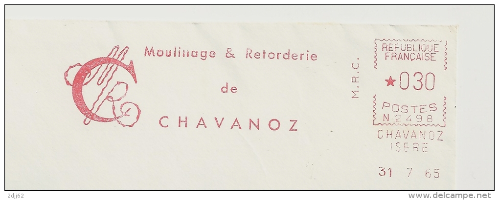 Fer, Moulage, Isère, Chavanoz - EMA Secap - Enveloppe Complète  (M751) - Other & Unclassified