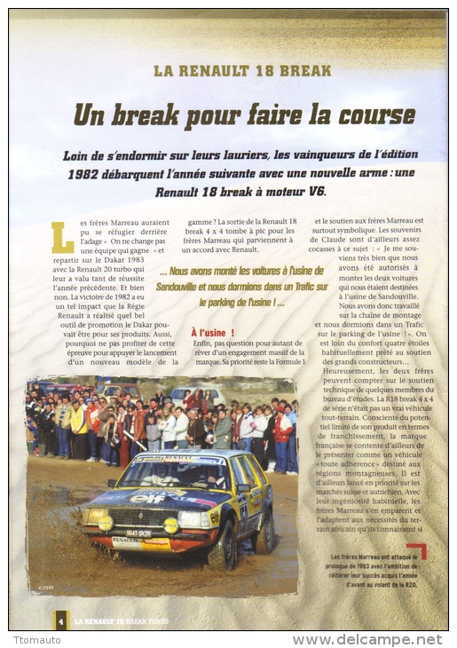 Fascicule No 31 - La Légende Du Dakar 1983 - Renault 18 Break Turbo -  Claude Marreau/Bernard Marreau - Auto/Moto