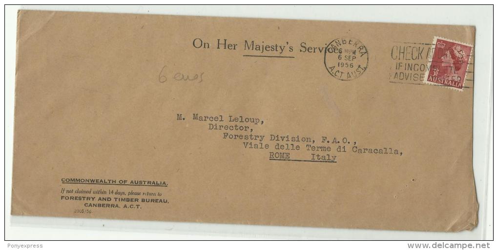 1950 à 1957, Lot De 3 Lettres Dont 1 Avec Perforé Forest Service Et 2 Entête  On Her Majesty's Service - Poststempel