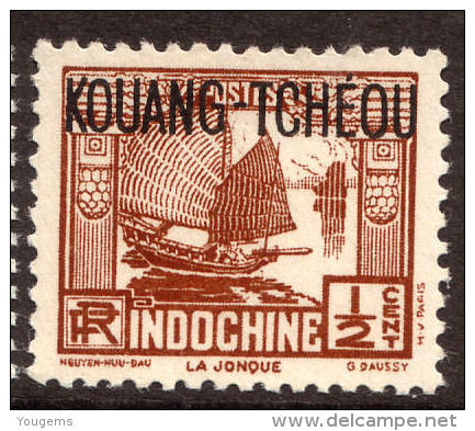 China France P.O. 1937-41 12c "KOWANG-TCHEOU" Overprint MNH - Impuestos