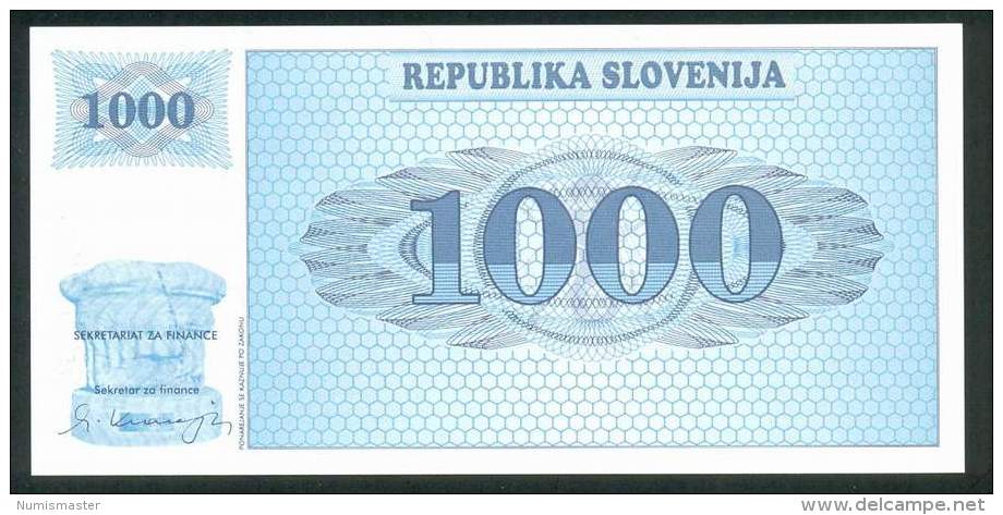 SLOVENIA . 1000 TOLARA 1990 , P-9 ,UNC - Eslovenia