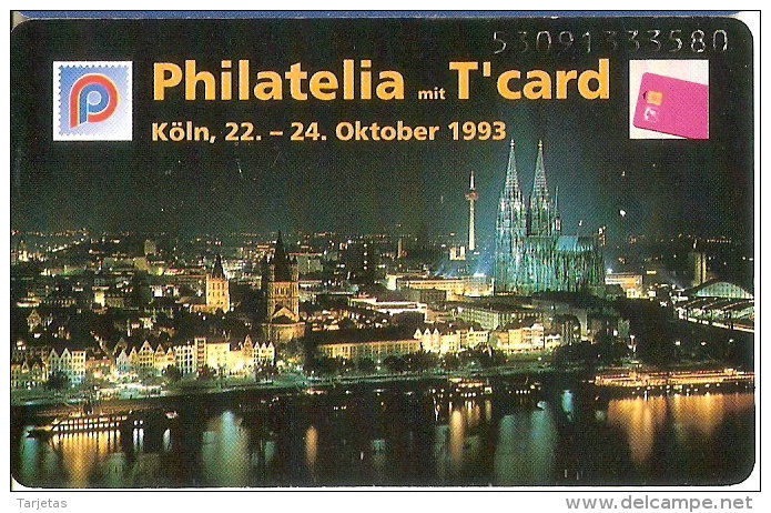 TARJETA DE ALEMANIA CON UN SELLO PHILATELIA T'CARD (SELLO-STAMP) NUEVA-MINT - Postzegels & Munten