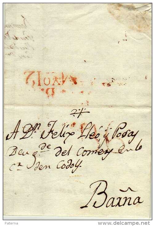 1257 Carta Entera Prefilatelica 1820 Granollers Barcelona - ...-1850 Prephilately