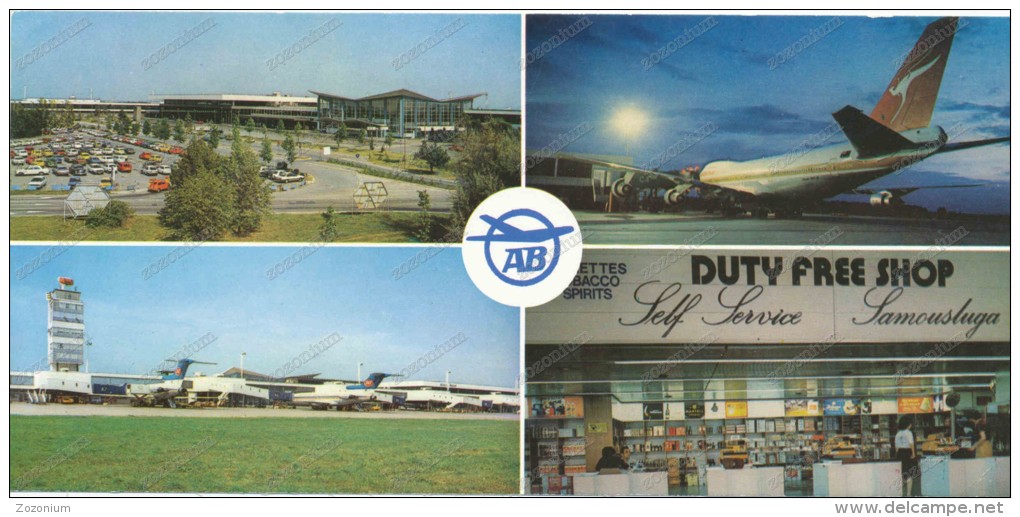 Aerodrome Airport Aeroport BEOGRAD,by Night,  SERBIA, SRBIJA, Yugoslavia - Vintage Old Photo Long Postcard - Aerodrome