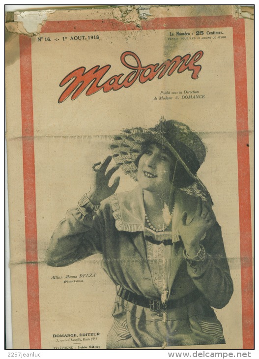 Journal -  La Broderie Blanche Aout 1917 &    Lingerie Madame Du 1 /08/1918 - Matériel Et Accessoires