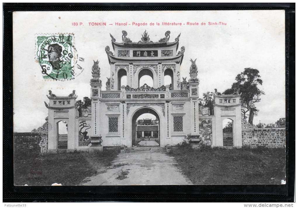 INDOCHINE FRANCAISE TONKIN HANOI PAGODE DE LA LITTERATURE ROUTE DE SINH THU - Vietnam