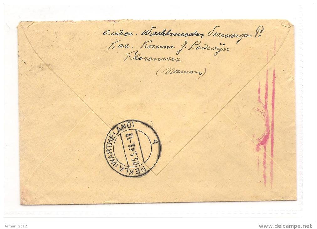 WWII German Occupation Florennes Nekla Censor 1943 - Sonstige & Ohne Zuordnung