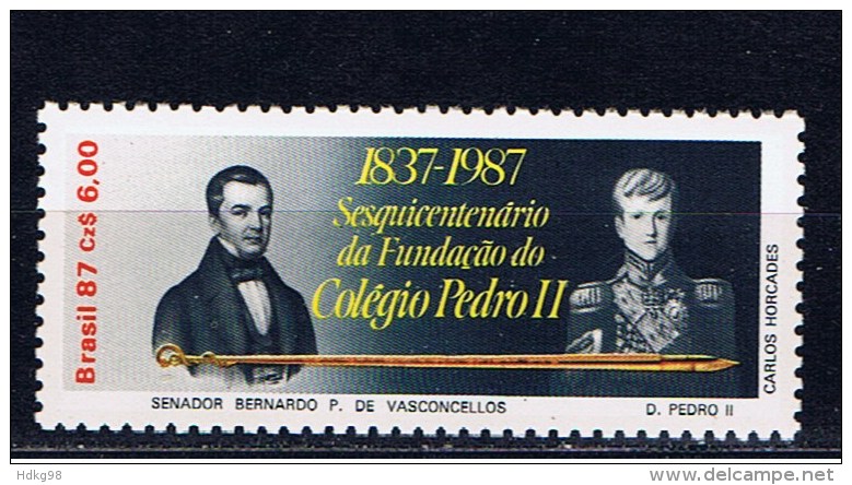 BR Brasilien 1987 Mi 2236 Mnh Pedro II. - Ungebraucht