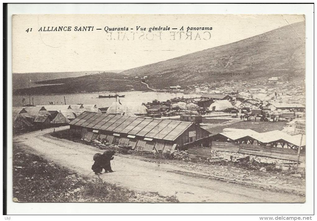 ALBANIE , ALLIANCE SANTI , Quaranta , Vue Générale , A Panorama , Editeur: Ch. Collas à COGNAC , 1918 - Albanie