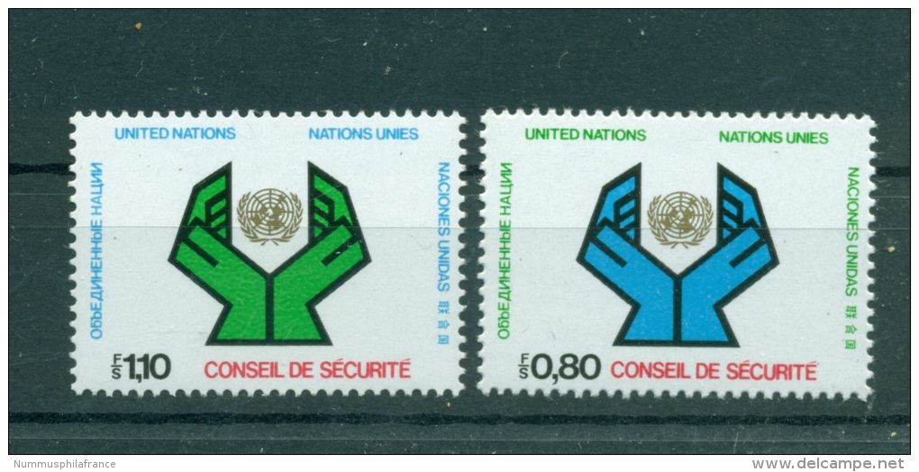 Nations Unies Géneve 1977 - Michel N. 66/67 -  Conseil De Sécurité - Nuevos