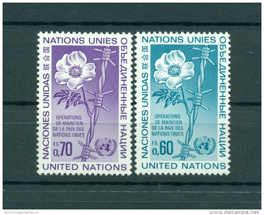 Nations Unies Géneve 1975 - Michel N. 54/55 -  Opérations De Maintien De La Paix - Nuevos