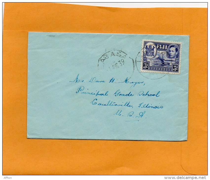 Fiji 1939 Cover Mailed To USA - Fidji (...-1970)