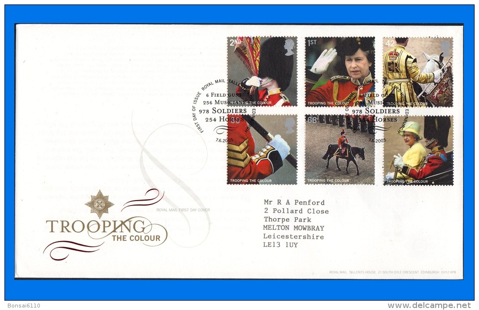 GB 2005-0001, Trooping The Colour FDC, Tallents House Edinburgh SHS - 2001-2010 Decimal Issues