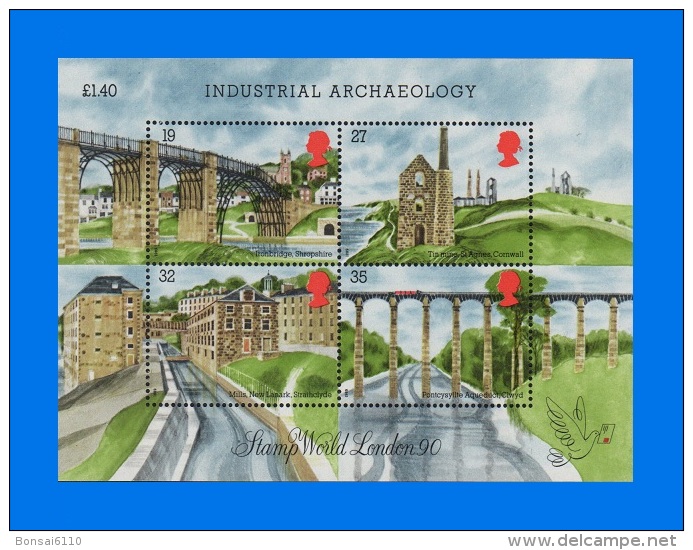 GB 1990-0001, "Stamp World London 90" Industrial Archaeology, MNH MS - Blocs-feuillets