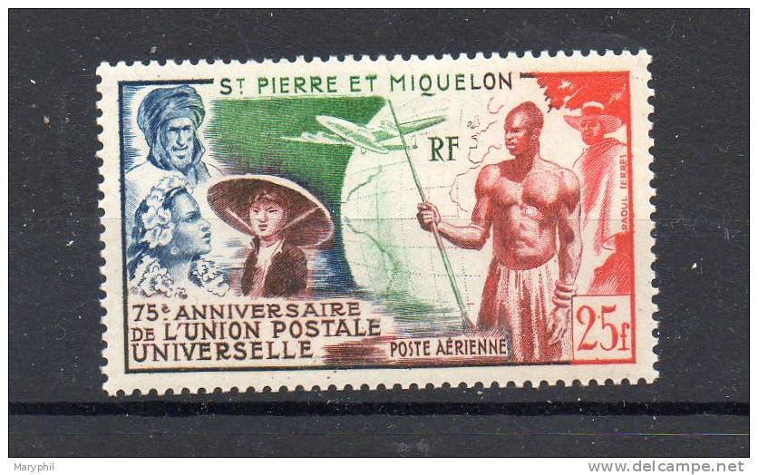 LOT 600 - SAINT PIERRE ET MIQUELON PA N° 21* Charnière Très Légère U.P.U.     - Cote 20€ - Unused Stamps