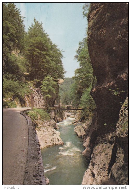 Cp , RÉGIONS , LANGUEDOC-ROUSSILLON , Route Du Désert Dans Les Gorges Du Guiers-Mort - Rhône-Alpes