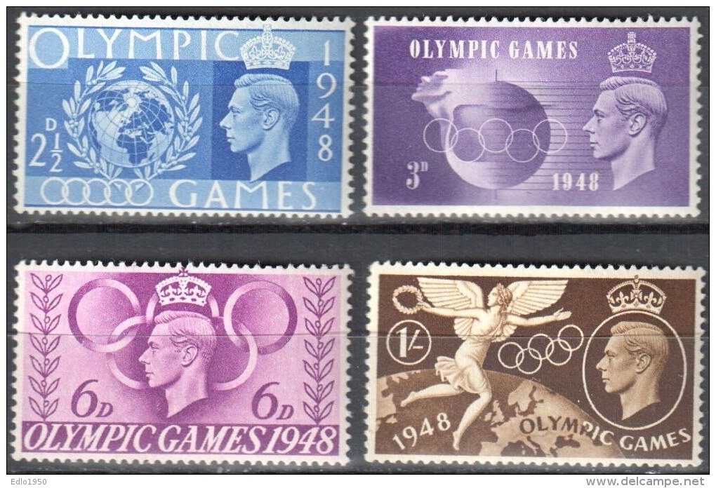 Great Britain 1948 - Olympic Games Mi 237-240  MNH(**). - Nuevos