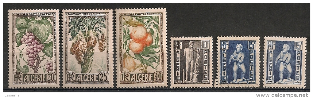 Algérie. 1950-1952. N° 279-281 + 288-290. Neuf * MH - Neufs