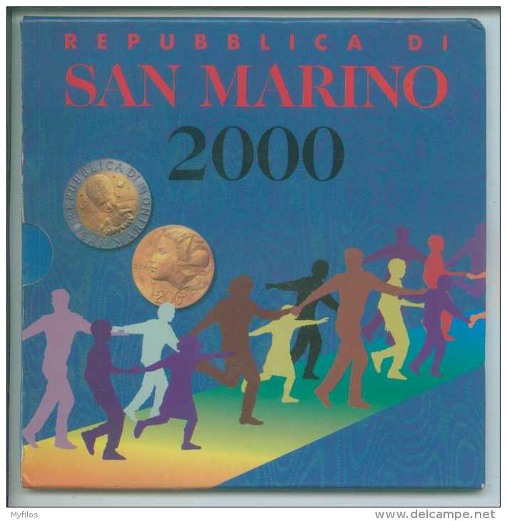 2000 SAN MARINO DIVISIONALE CONFEZIONE ZECCA  "L'UOMO VERSO IL TERZO MILLENNIO" - San Marino