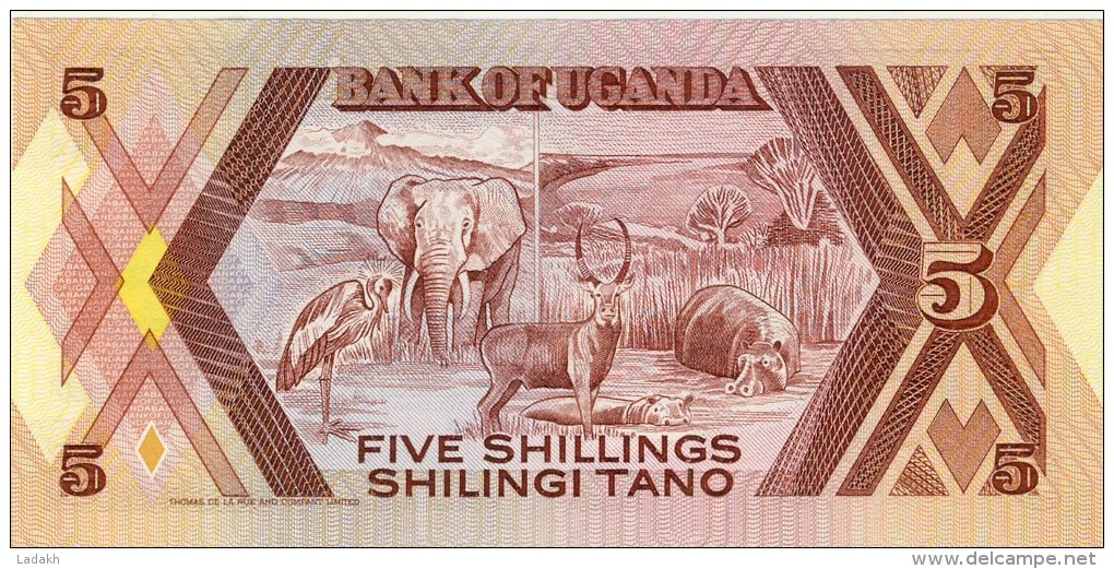 BILLET # OUGANDA # 1987 # 5 SHILLINGS # PICK 27 # BILLET NEUF # - Oeganda