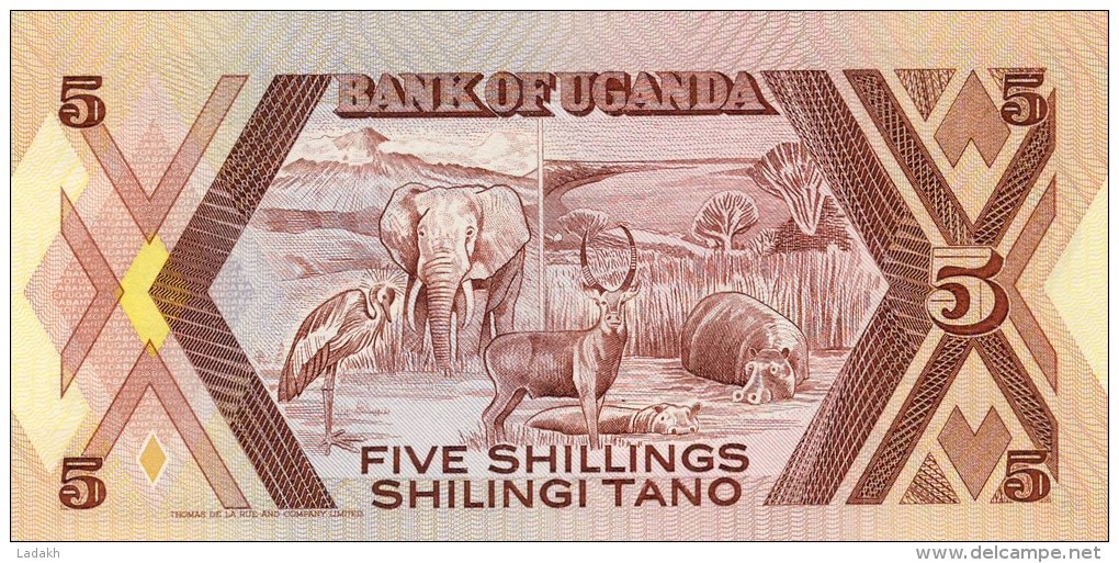 BILLET # OUGANDA # 1987 # 5 SHILLINGS # PICK 27 # BILLET NEUF # - Uganda