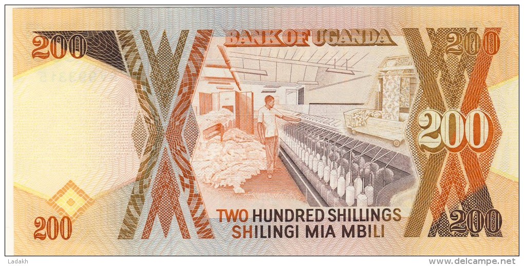 BILLET # OUGANDA # 1991 # 200 SHILLINGS # PICK 32 # BILLET NEUF # - Ouganda