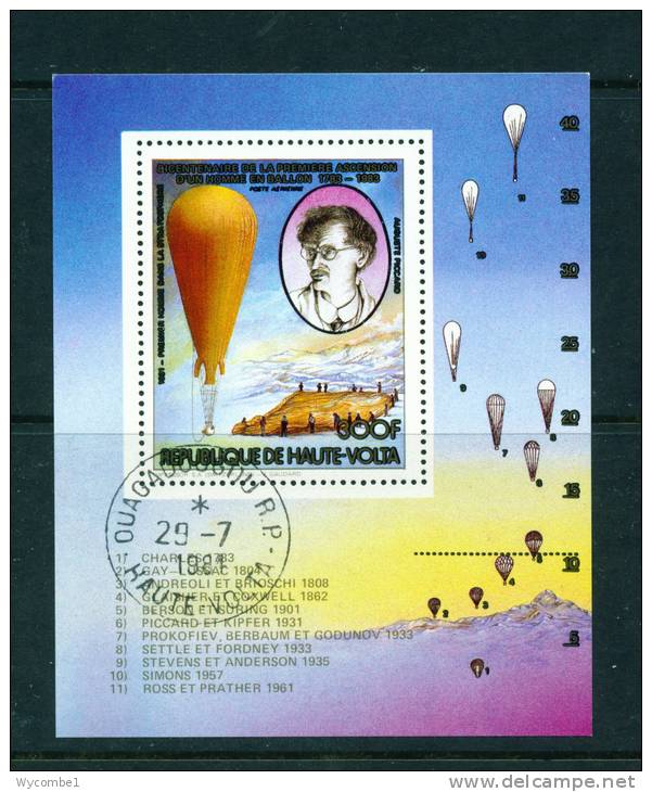 UPPER VOLTA - 1983 Manned Flight Miniature Sheet Used As Scan - Upper Volta (1958-1984)