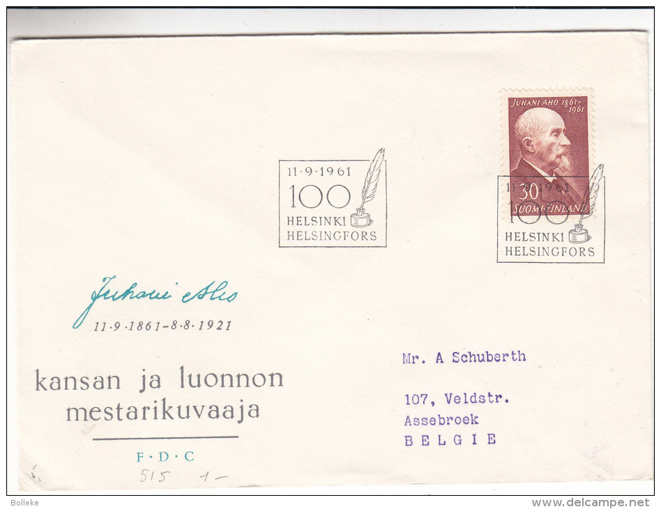 Encrier - Plume - Finlande - Lettre De 1961 - Oblitération Spéciale - Cartas & Documentos