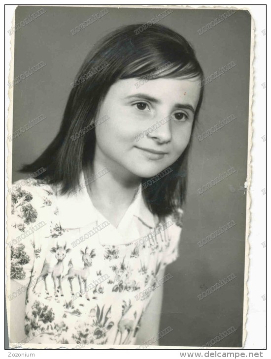 REAL PHOTO,girl Portrait ,jeune  Fille, Old Photo ORIGINAL , Old Photo ORIGINAL - Portraits