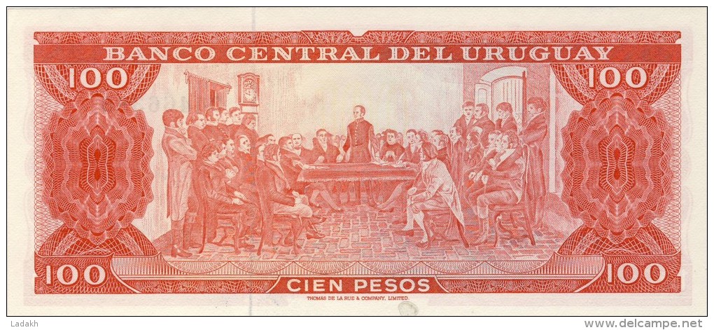 BILLET # URUGUAY # 1967 # 100  PESOS # PICK 47 # BILLET NEUF # - Uruguay